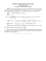 Đề số 5 kiểm tra đội tuyển