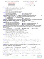 Đề thi thử ĐH trường Sóc Sơn