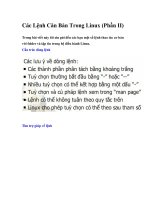 Các lệnh căn bản trong linux (phần II) 