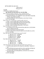 Đề thi Địa Lý 6