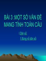 bài 3: Một số vấn đề toàn cầu hóa