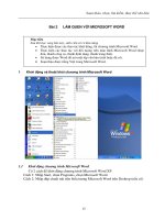 LÀM QUEN VỚI MICROSOFT WORD