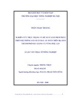 Nghiên cứu thực trạng và đề xuất giải pháp phát triển hệ thống sản xuất rau an toàn trên địa bàn thành phố bắc giang và vùng phụ cận 