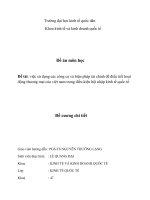 việc sử dụng các công cụ và biện pháp tài chính để điều tiết hoạt động thương mại của việt nam trong điều kiện hội nhập kinh tế quốc tế