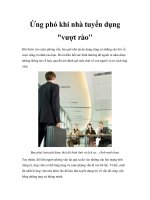 Ứng phó khi nhà tuyển dụng vượt rào 