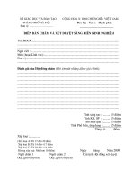 Biên bản chấm và xét duỵêt SKKN