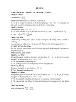 Đề ôn thi tốt nghiệp môn Toán