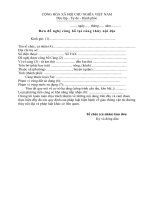 Đơn đề nghị công bố lại cảng thủy nội địa