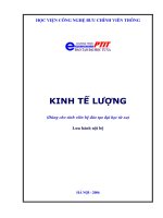 Giáo trình kinh tế lượng học viện bưu chính viễn thông