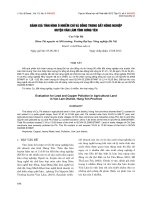 ĐÁNH GIÁ TÌNH HÌNH Ô NHIỄM CHÌ VÀ ĐỒNG TRONG ĐẤT NÔNG NGHIỆP HUYỆN VĂN LÂM TỈNH HƯNG YÊN