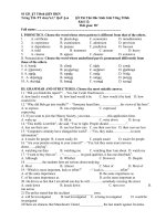 đề thi thử trại hè hùng vương