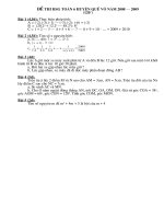 Đề thi HSG toán 6,7,8,9 năm học 08-09