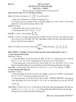 ĐỀ THI THỬ ĐAI HỌC THEO CHUẨN MỚI KD