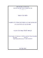 nghiên cứu tính chất động lực học bánh lốp của xe ôtô vận tải cỡ nhỏ 