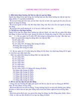 CHẾ ĐỘ TRỢ CẤP TAI NẠN LAO ĐỘNG