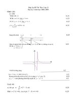 Đáp án đề thi thử học kỳ 2 năm 2009