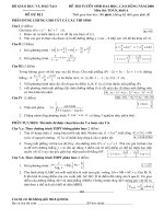 Đề dự bị 2 Toán khối A - 2008 + Đáp số