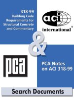 BUILDING CODE REQUIREMENTS FOR STRUCTURAL CONCRETE (ACI 318-99) AND COMMENTARY