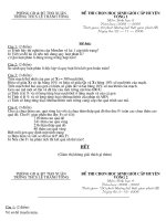 ĐỀ CƯƠNG ÔN SINH HỌC VÀO 10