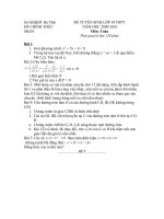 Đề 04 & Đáp Án Môn Toán THPT Hà Tĩnh 2009 - 2010.