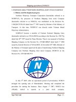 Shipping operation of Northern Shipping Joint stock Company