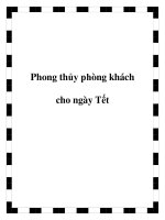 Phong thủy phòng khách cho ngày tết 