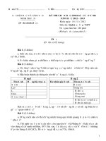 Đề thi chọn học sinh giỏi lớp cấp tỉnh năm học 2012-2013 môn sinh học cấp THPT