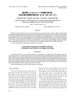 ĐẶC ĐIỂM NGOẠI HÌNH VÀ KHẢ NĂNG CHO THỊT CỦA GÀ ĐỊA PHƯƠNG LÔNG CẰM TẠI LỤC NGẠN, BẮC GIANG