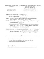 ĐỀ THI HỌC SINH GIỎI TỈNH LỚP 10 THPT NĂM 2011 MÔN VẬT LÝ - SỞ GIÁO DỤC VÀ ĐÀO TẠO QUẢNG BÌNH 
