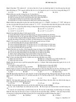 ĐỀ THI Thử số 14 môn vật lý 