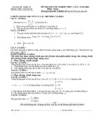 De thi thu tot nghiep 2009 lan 1_môn Toán