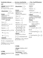 Tóm tắt về ba đường conic lop 10