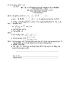 Đề thi vao truong chuyen Ha Tinh năm 2003 - 2004