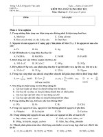 Kiểm tra HK Hóa Học 8