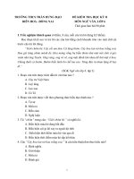 ĐỀ KIỂM TRA HỌC KỲ II MÔN NGỮ VĂN LỚP 6 TRƯỜNG THCS TRẦN HƯNG ĐẠO BIÊN HOÀ –ĐỒNG NAI