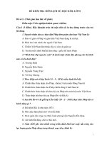 ĐỀ KIỂM TRA MÔN LỊCH SỬ, HỌC KÌ II, LỚP 8 Đề số 1