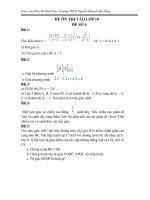 Đề ôn thi vào lớp 10 môn Toán và bài  giải chi tiết  số 4