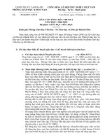 Báo cáo 14 chỉ tiêu thi đua 2008-2009