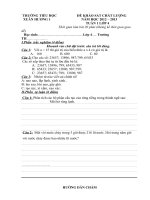 ĐỀ THI KHẢO SÁT CHẤT LƯỢNG TRƯỜNG TIỂU HỌC XUÂN HƯƠNG NĂM HỌC 2012- 2013 MÔN TOÁN LỚP 4