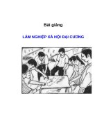 BÀI GIẢNG lâm NGHIỆP xã hội đại CƯƠNG 