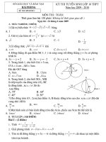 ĐỀ THI VÀO 10 HẢI PHONG NĂM HỌC 2009-2010