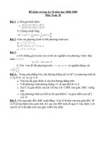 Đề thi học hỳ II.Toán 10