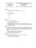 TUYEN CHON DT VAO LOP 10 TINH NINH BINH T¦