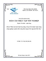 Phân tích tình hình huy động vốn tại chi nhánh ngân hàng nông nghiệp và phát triển nông thôn huyện Yên Lập - tỉnh Phú Thọ