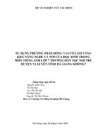 NCKH ƯD - SỬ DỤNG PHƯƠNG PHÁP ĐÓNG VAI