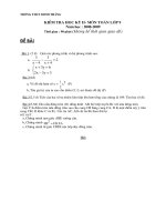 Đề thi HKII Toán 9_Năm 2008-2009