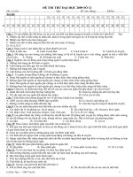 Đề đại học tham khảo 12