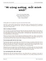 “Ai cũng sướng, mỗi mình khổ!”    cẩm nang nghề nghiệp 