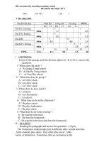 đề kiểm tra tiếng anh7