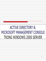 ACTIVE DIRECTORY & MICROSOFT MANAGEMENT CONSOLE TRONG WINDOWS 2000 SERVER